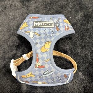Frenchi Blue and Red Patterned Dog Harness